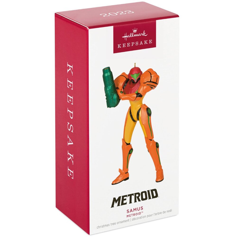 New! Metroid Samus Aran Hallmark Keepsake Christmas Ornament 2023 Nintendo Game